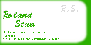 roland stum business card